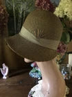 Vintage Antique 1920's Fine Straw Cloche HAT Great details did not see much use